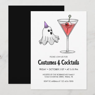 Invitation Costume d'Halloween et soirée cocktail