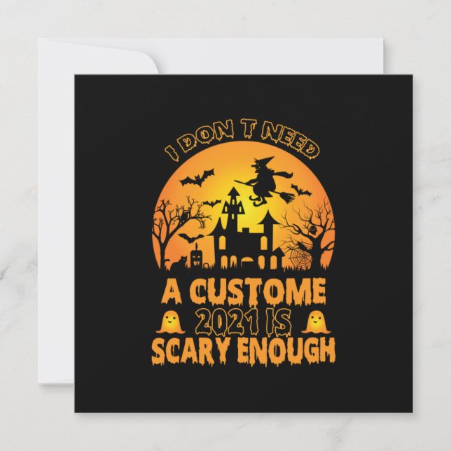 Invitation Costume d'Halloween | Je N'Ai Pas Besoin D'Un Clie (Devant)