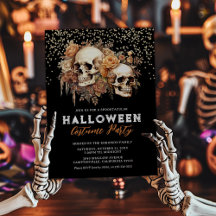Costume d'Halloween pour adulte Tête de mort flora