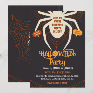Invitation Costume d'Halloween pour adultes Toile d'araignée