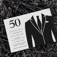 Costume noir et Cravate 50e anniversaire fête
