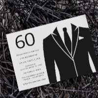Costume noir et Cravate 60e fête d'anniversaire