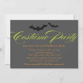 Invitation Costume Party Green Script