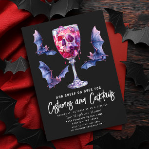 Invitation Costumes & Cocktail Bats Adulte Halloween Party