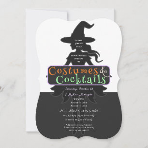 Invitation Costumes & Cocktails Halloween Boire jusqu'aux sor