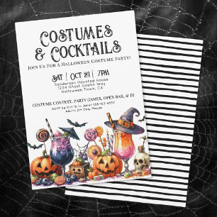 Invitation Costumes & Cocktails Soirée d'Halloween