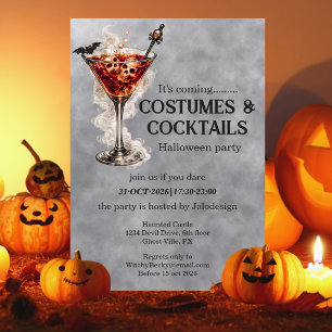 Invitation Costumes de cocktails élégants et simples pour soi