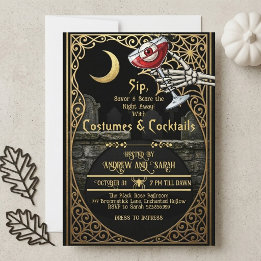 Invitation Costumes d'Halloween pour adultes & Croissant de L