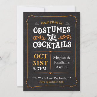 Invitation Costumes et cocktails