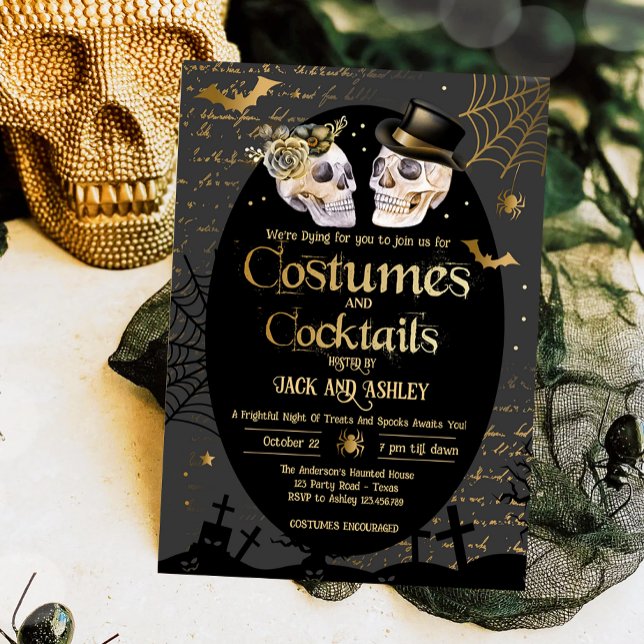 Invitation Costumes et cocktails Fête d'Halloween pour adulte (Créateur téléchargé)
