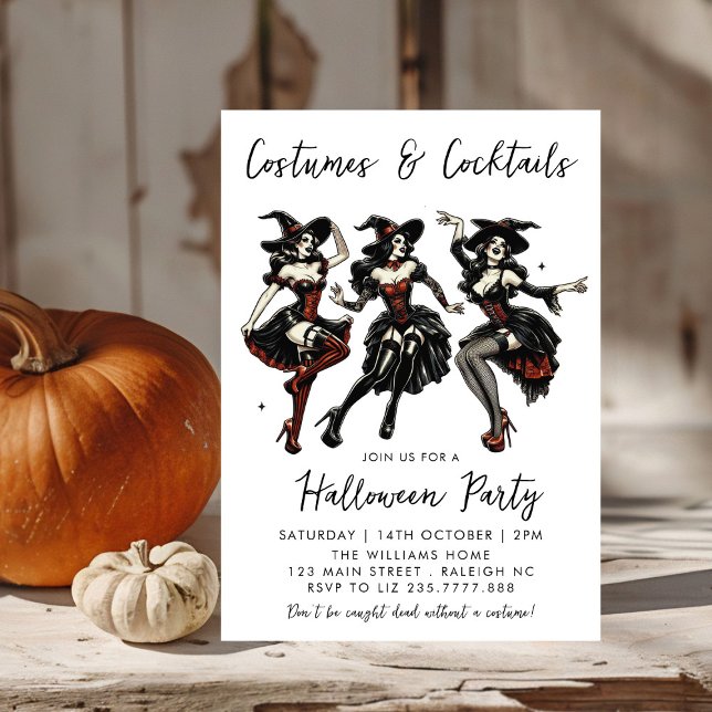 Invitation Costumes et cocktails Fête d'Halloween pour adulte (Créateur téléchargé)