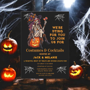 Invitation Costumes et Cocktails Soirée Adulte Halloween