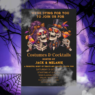 Invitation Costumes et Cocktails Soirée Adulte Halloween
