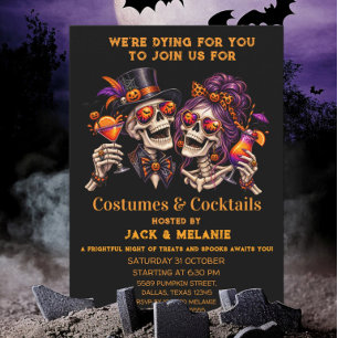 Invitation Costumes et Cocktails Soirée Adulte Halloween