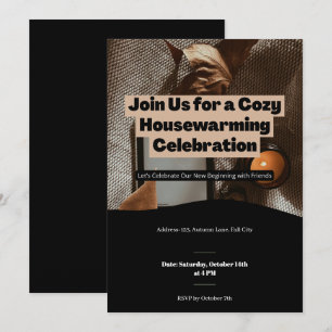 Invitation Cosy Fête du réchauffement de la maison personnali