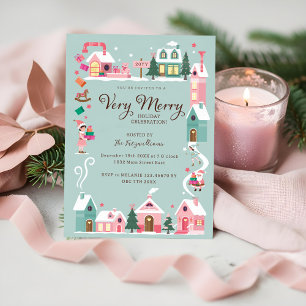 Invitation Cosy North Pôle Rose Elf Atelier Noël