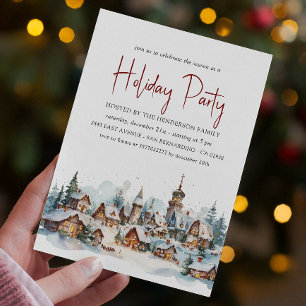 Invitation Cosy Winter Village Vacances Invitat