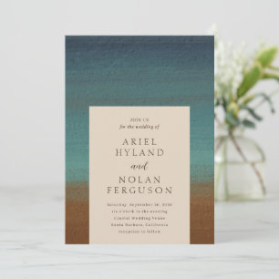 Invitation Côte Abstraite Ariel 3 Mariage moderne