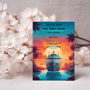 Invitation Côte balnéaire des Caraïbes pittoresque tropique m