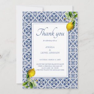 Invitation Côte d'Amalfi Carreaux de citron Italie Personnali