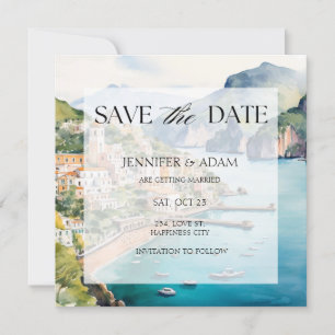 Invitation Côte d'Amalfi Italie Enregistrer la date Invitatio