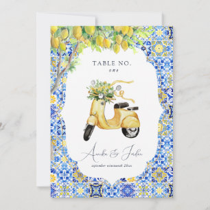 Invitation Côte d'Amalfi Mariage de carreaux de citron médi