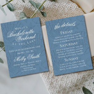Invitation Côte Seashell Beach Bachelorette Itinéraire