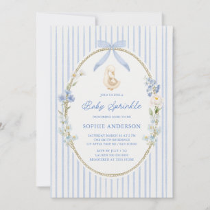 Invitation Cottage de l'oison de l'oie Bleu Bébé Sprinkle