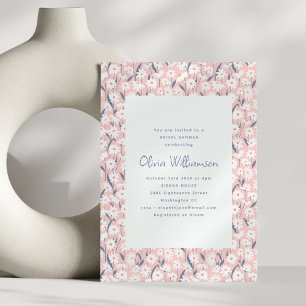 Invitation Cottagecore Boho Blush Rose Fête des mariées de ma