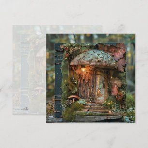 Invitation Cottagecore Champignons Livre vert Scrapbook Journ