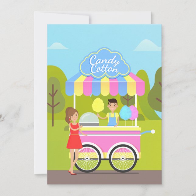 Invitation Cotton Candy Street Food (Devant)