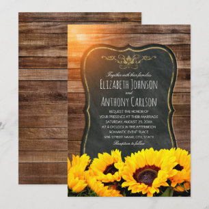 Invitation Couche Russe Mariage de automne de tournesol