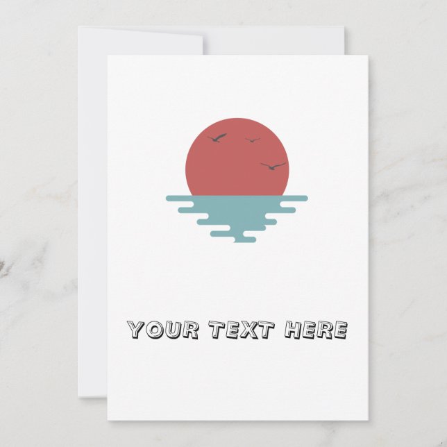 Invitation Coucher de soleil (Devant)