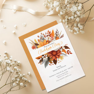 Invitation Coucher de soleil Automne Floral Bachelorette Part