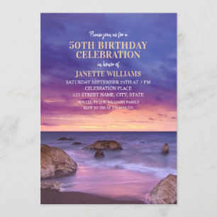 Invitation Coucher de soleil Cool de destination de la plage 