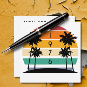 Invitation Coucher de soleil de bande rétro 1976 Vintage