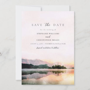 Invitation coucher de soleil romantique moderne enregistrer l
