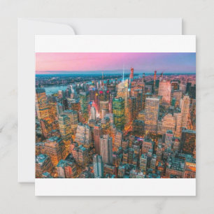 Invitation Coucher de soleil sur la skyline de New York Cré