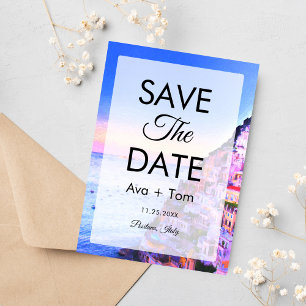 Invitation Coucher De Soleil Sur Positano, Italie Enregistrer