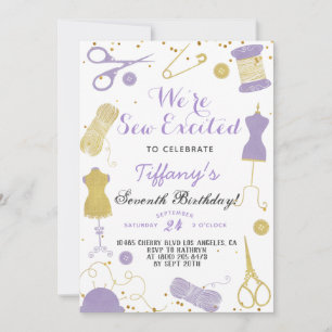 Invitation Coudre Excitée Anniversaire