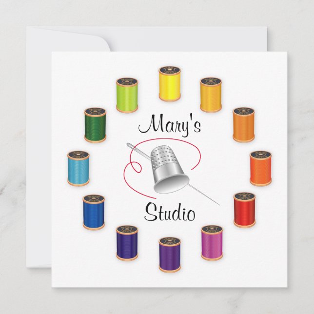 Invitation Coudre le tonifiant, l'aiguille et les fils (Devant)