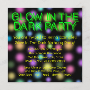 Invitation Couleur Dans La Fête D'Anniversaire Sombre