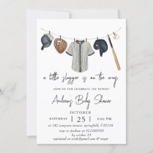 Invitation Couleur d'aquarelle simple de Baby shower de base-