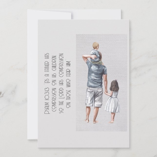 Invitation Couleur de l'eau papa et enfants Illustration du d (Devant)