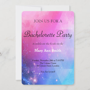 Invitation Couleur d'eau colorée Bachelorette Party