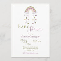 Couleur d'eau douce Rainbow Baby shower simple