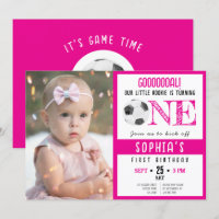 Couleur d'eau mignonne Football photo rose 1er ann
