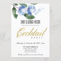 COULEUR D'EAU VERT BLEU COCKTAIL FLORAL