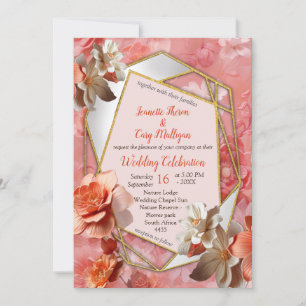 Invitation Couleur douce 2024 des fleurs Peach Fuzz