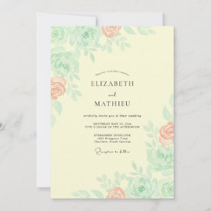 Invitation Couleur Thème de conception Visuel de mariage